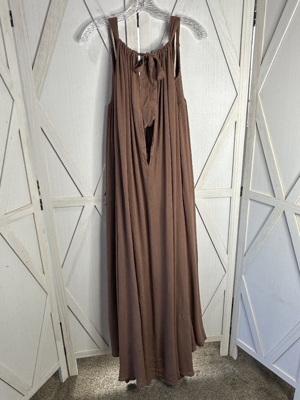 Free People Brown Maxi Dress with Side Slit - Picture 6 of 13